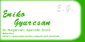 eniko gyurcsan business card